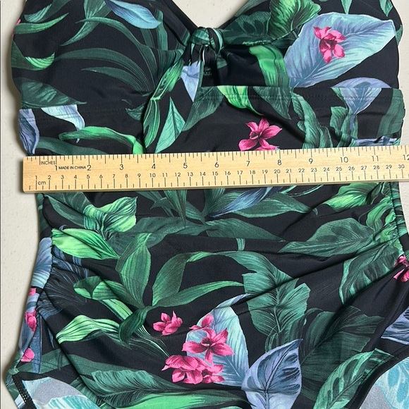 Kona Sol Tropical Leaf Print Swimsuit Size Small New With Tags - Picture 6 of 7